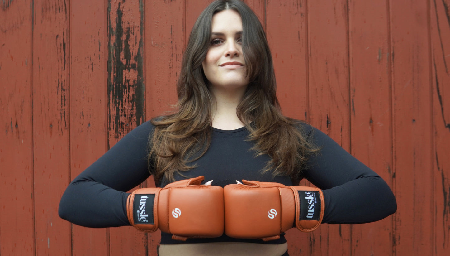 Women's Hybrid Boxing Gloves Toasted Carmel
